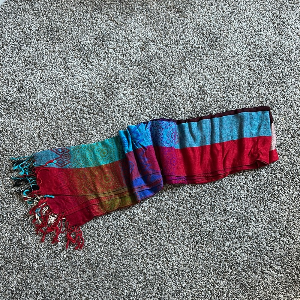 Multi colored scarf. Pashmina from Egypt
